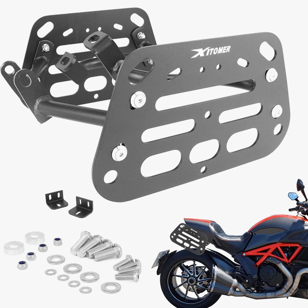 Moto Bisaccia Barre di Supporto Staffe di Montaggio Pannier Rack Per Ducati Diavel 1200 2011 2012 2013 2014 2015 2016 2017 2018