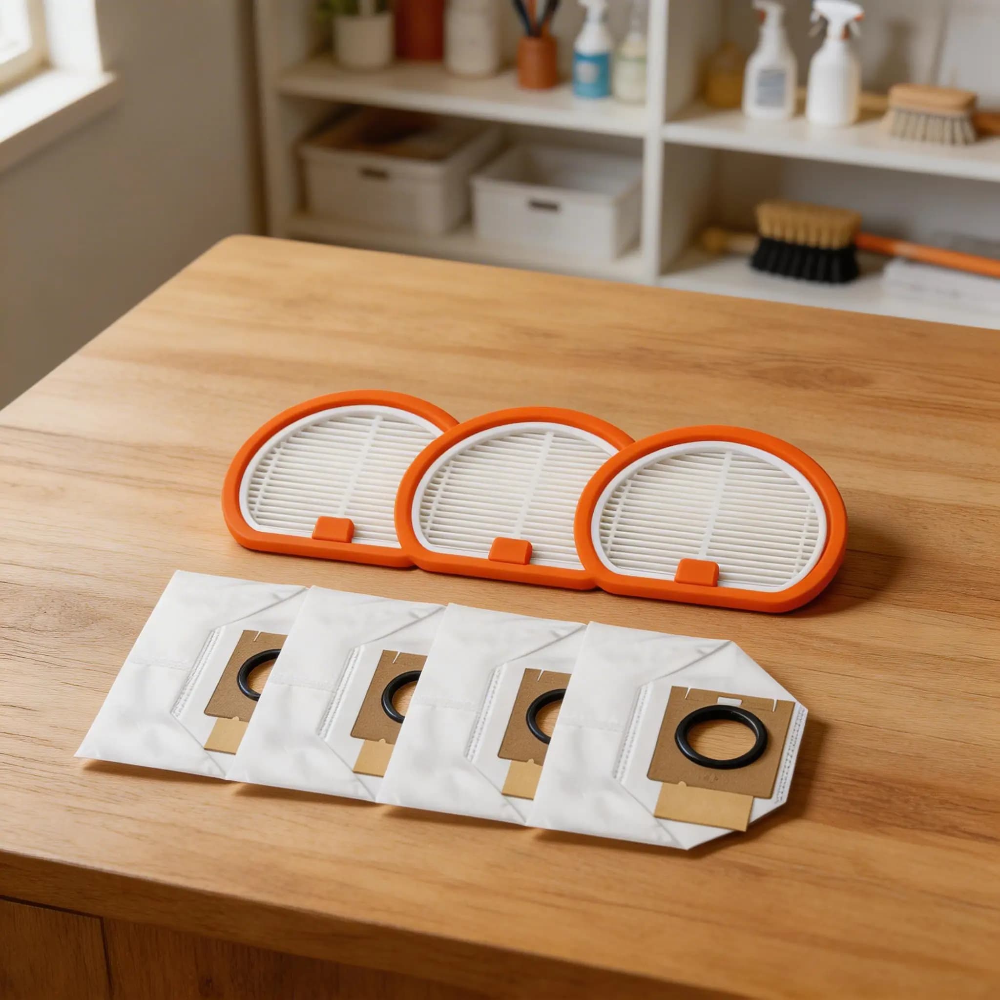Kit di ricambio per filtro e sacchetto raccoglipolvere per aspirapolvere senza fili UWANT V500 - Accessori per robot aspirapolvere con filtro HEPA