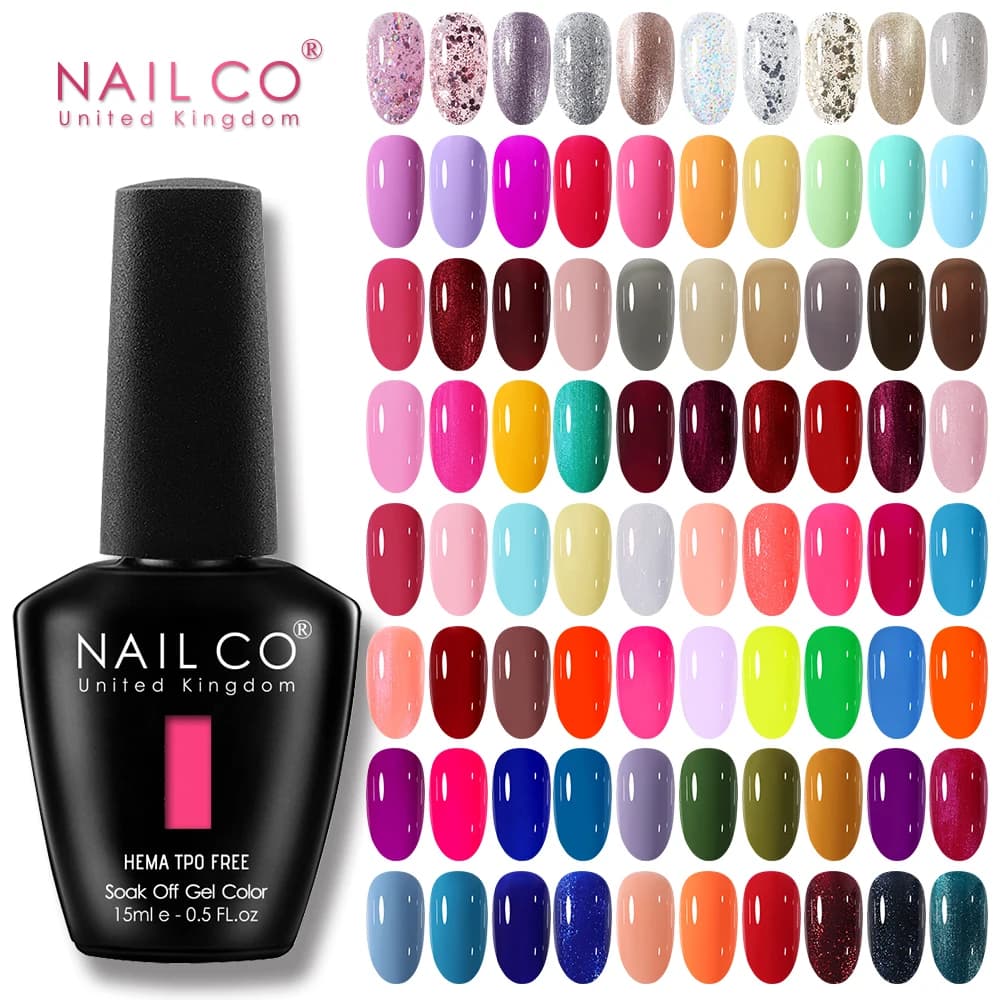 NAILCO HEMA TPO FREE Color Series Set Smalto Gel UV per Unghie Vernis Ibrido Soak Off Lucky Lacquer Smalto Gel LED Esmalte