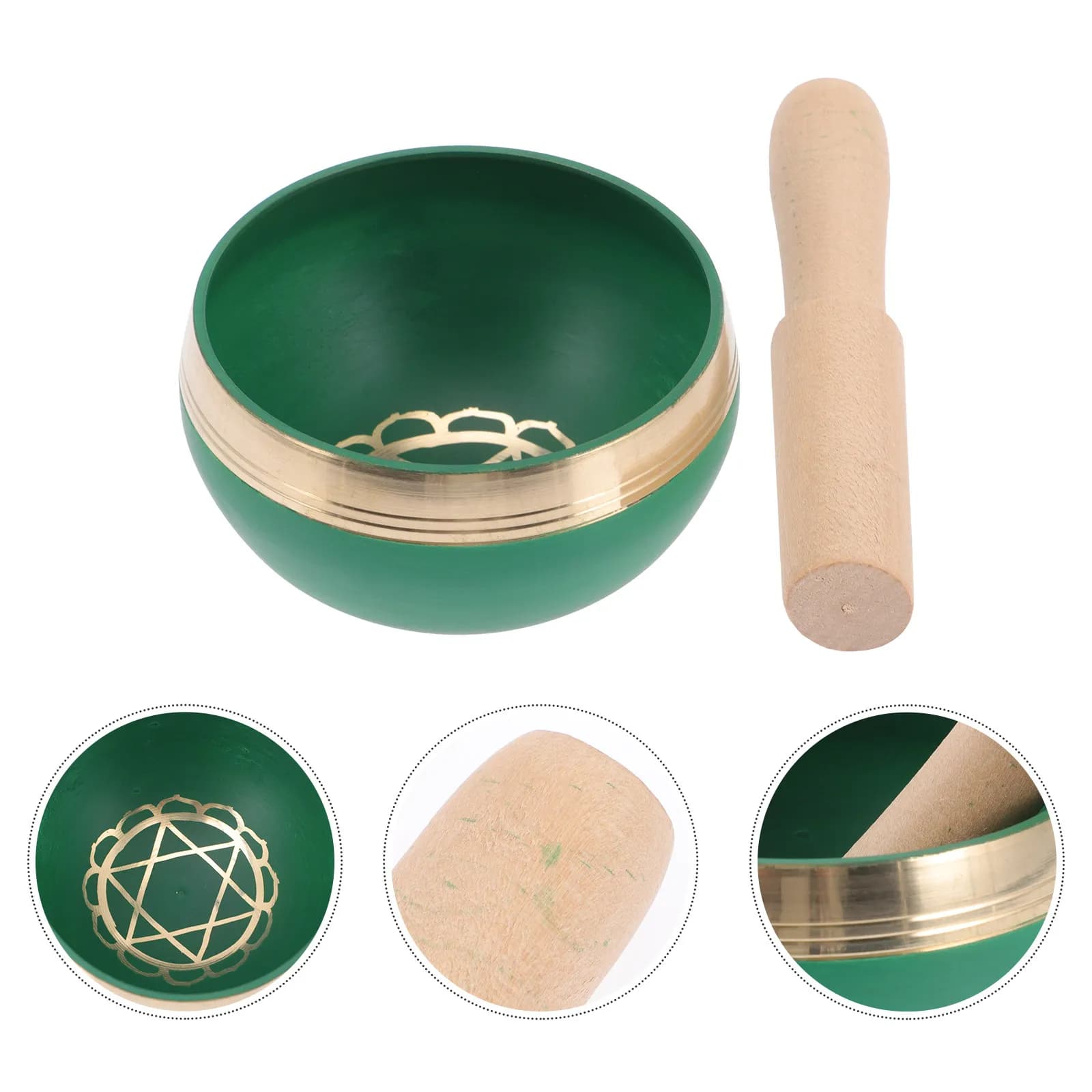 1Set Colorful Meditation Singing Bowl Copper Ancient Look for Relaxation Spiritual Gifts Sound Yoga Bowl Buddhism Supply