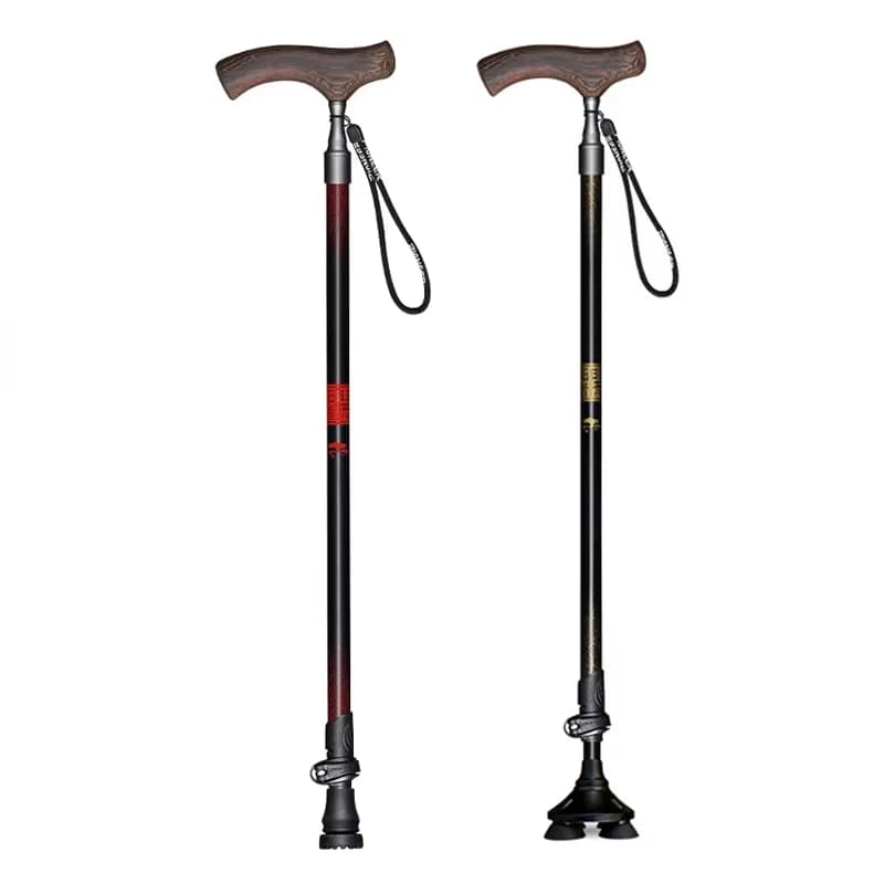 Wood T Handle Walking Sticks For Tourism Cane Trekking Nordic Walking Pole Hiking Crutches Bar Ultralight