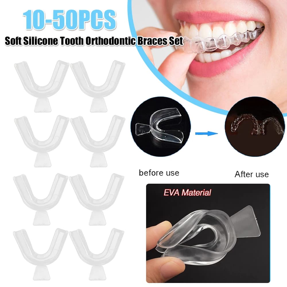 Soft Silicone Dentali Protective Set, Orthodontic Parade, Tooth Whitening Supports, Oral Hygiene Devices
