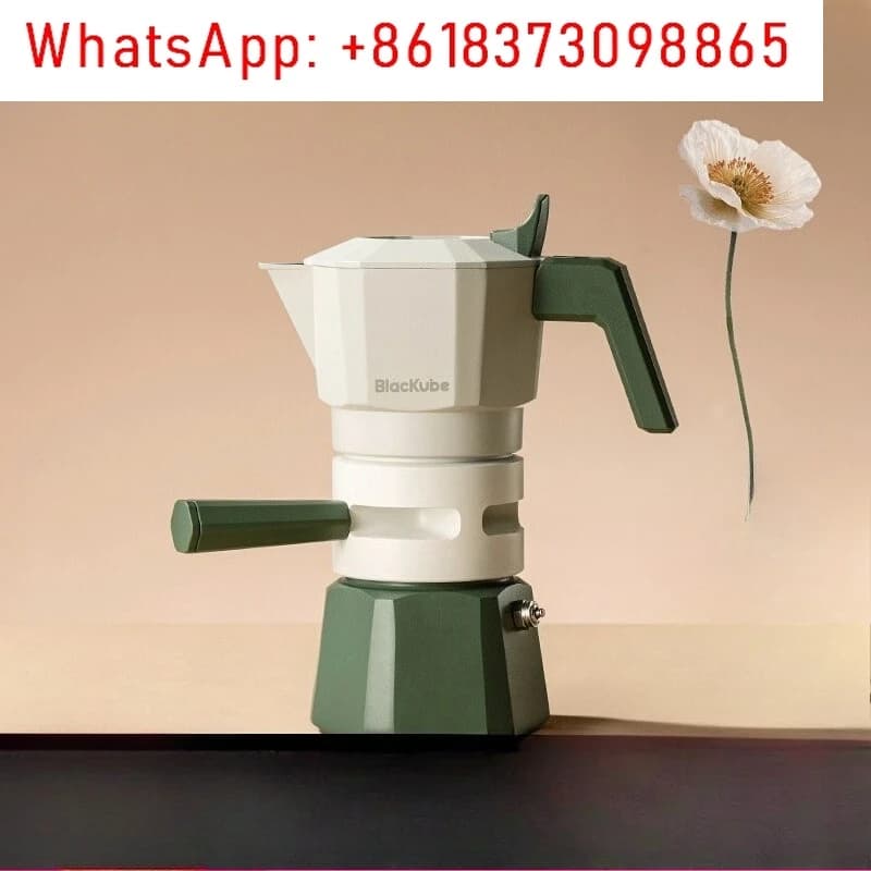 BLACKUBE Doppia valvola Mocha Pot Espresso Estrazione Caffettiera manuale per uso domestico all'aperto