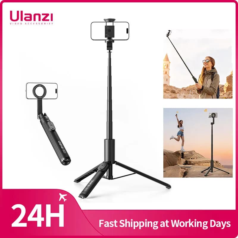 Ulanzi SK27 Treppiede portatile per selfie stick Magnete/Clip per telefono Treppiede per selfie per iPhone 17 16 15 per smartphone da viaggio