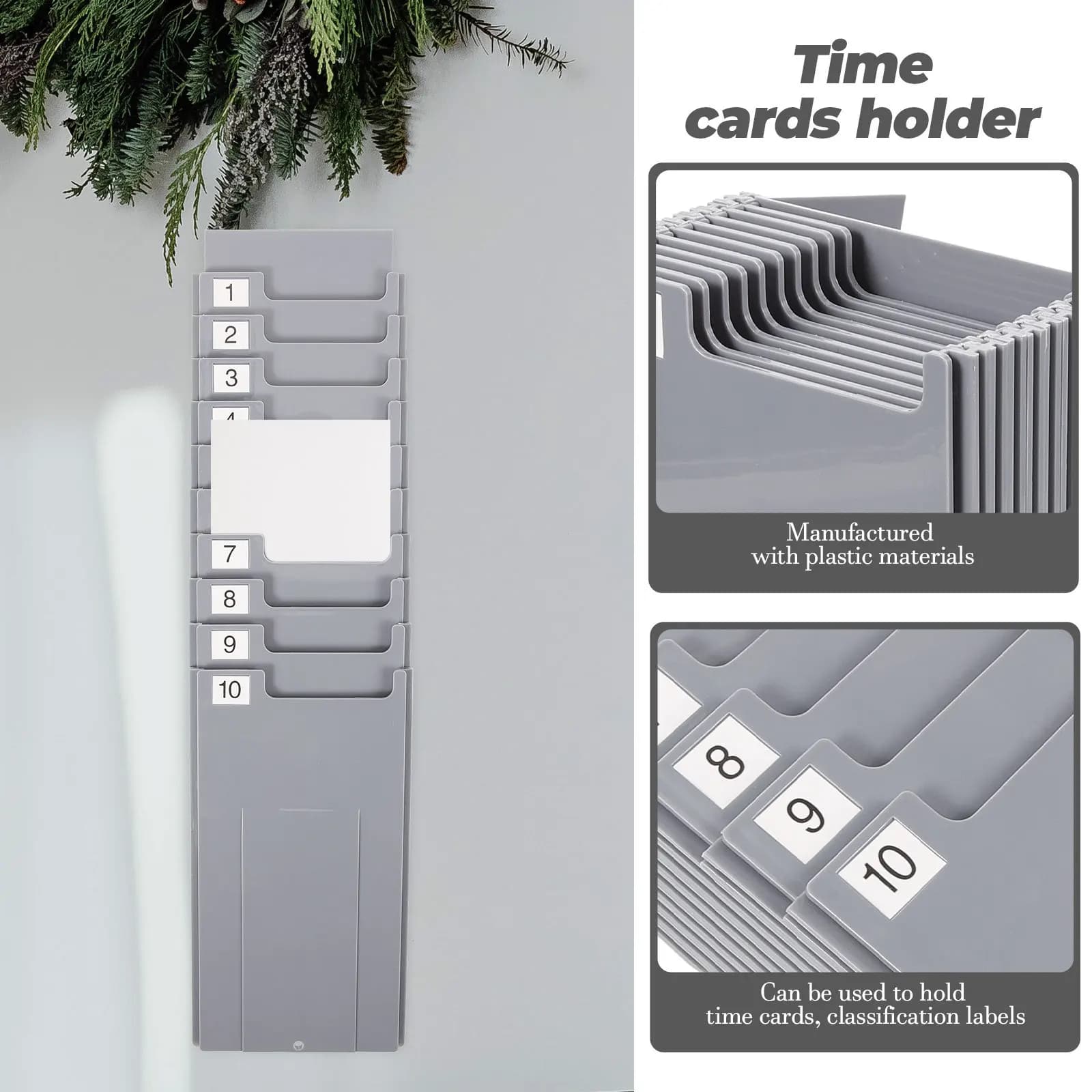 Porta Carte in Plastica Multi-Griglia per Carte Materiali da Magazzino, Carte Presenze, Etichette, Organizzatore per Ufficio, Casa, Scuola