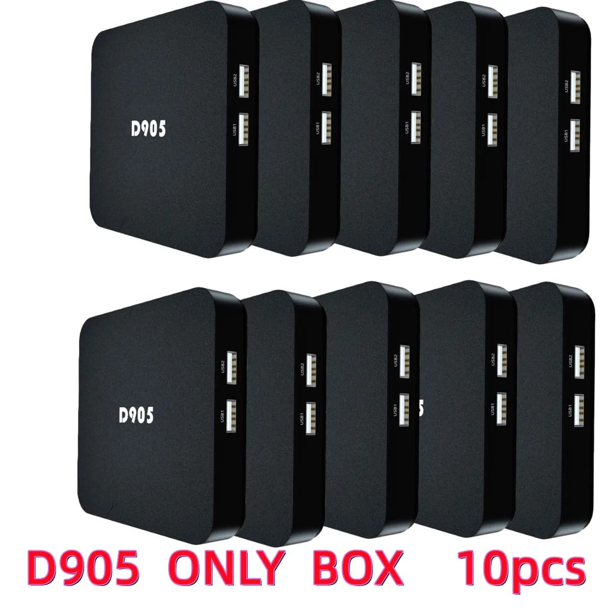 10 PZ Solo SCATOLA Per D905 4K Smart TV Box Set Top Box Amlogic S905L 2.4G Wifi Android 7.1 Supporto Per EmuELEC scatola di gioco di carte