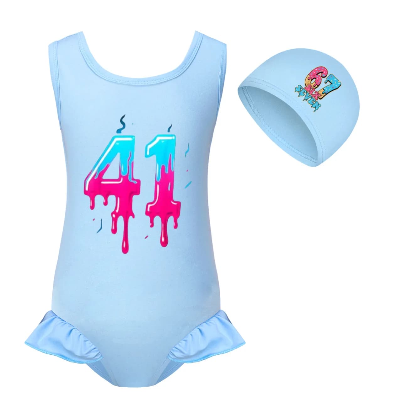 Costumi da bagno per bambini Steal a Brainrot 67 Six Seven Clothes Costume da bagno intero estivo per bambina senza maniche Set bikini per bambini5357