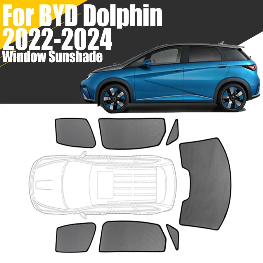 Parasole magnetico personalizzato per finestrino dell'auto per BYD Dolphin 2021 - 2024 Parabrezza anteriore in rete per tende 2022 2023