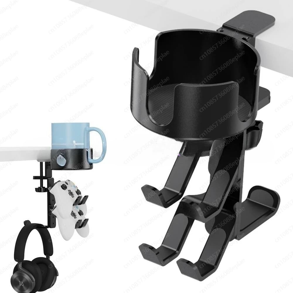 Portabicchieri da tavolo per cuffie multifunzionali Supporto per gamepad Supporto da scrivania per PC Gamer Cuffie Staffa per maniglia