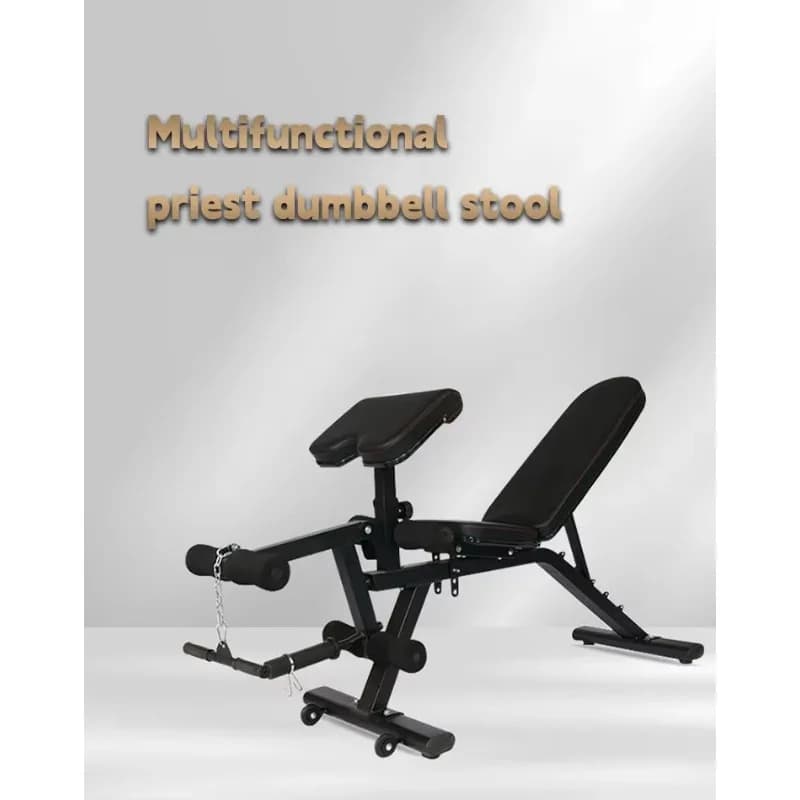 Adjustable Multifunctional Folding Bench for Lifting Weights and Domestic Training