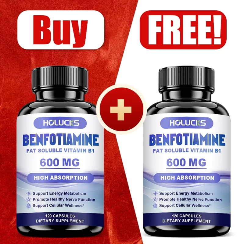 Benfotiamina 600mg | Vitamin B1 in Higher Absorption for Energy Metabolism and Health of the nerves | Food supplement in 120 Capsules