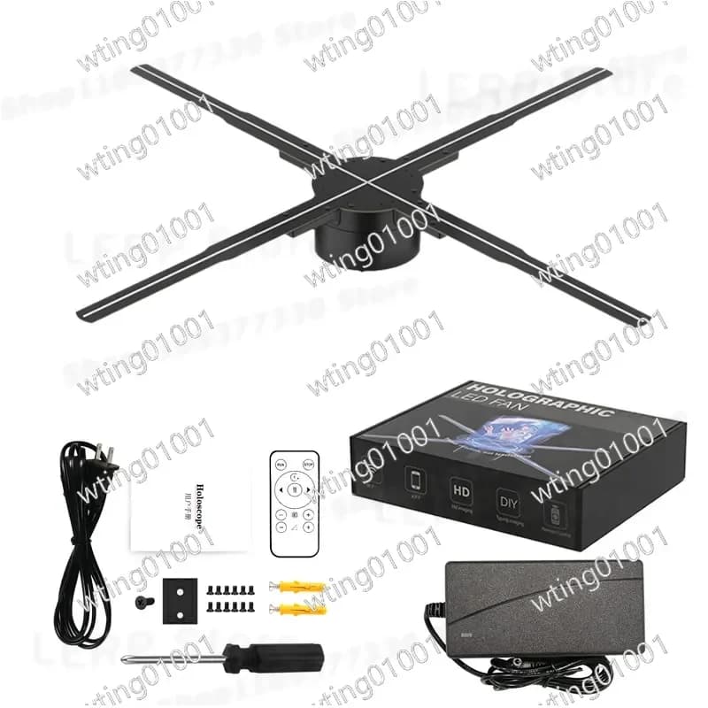 for 65cm Naked Eye 3D Holographic Projector LED Rotating Fan Display Wall Mounted Aerial Imaging Advertising Screen Machine