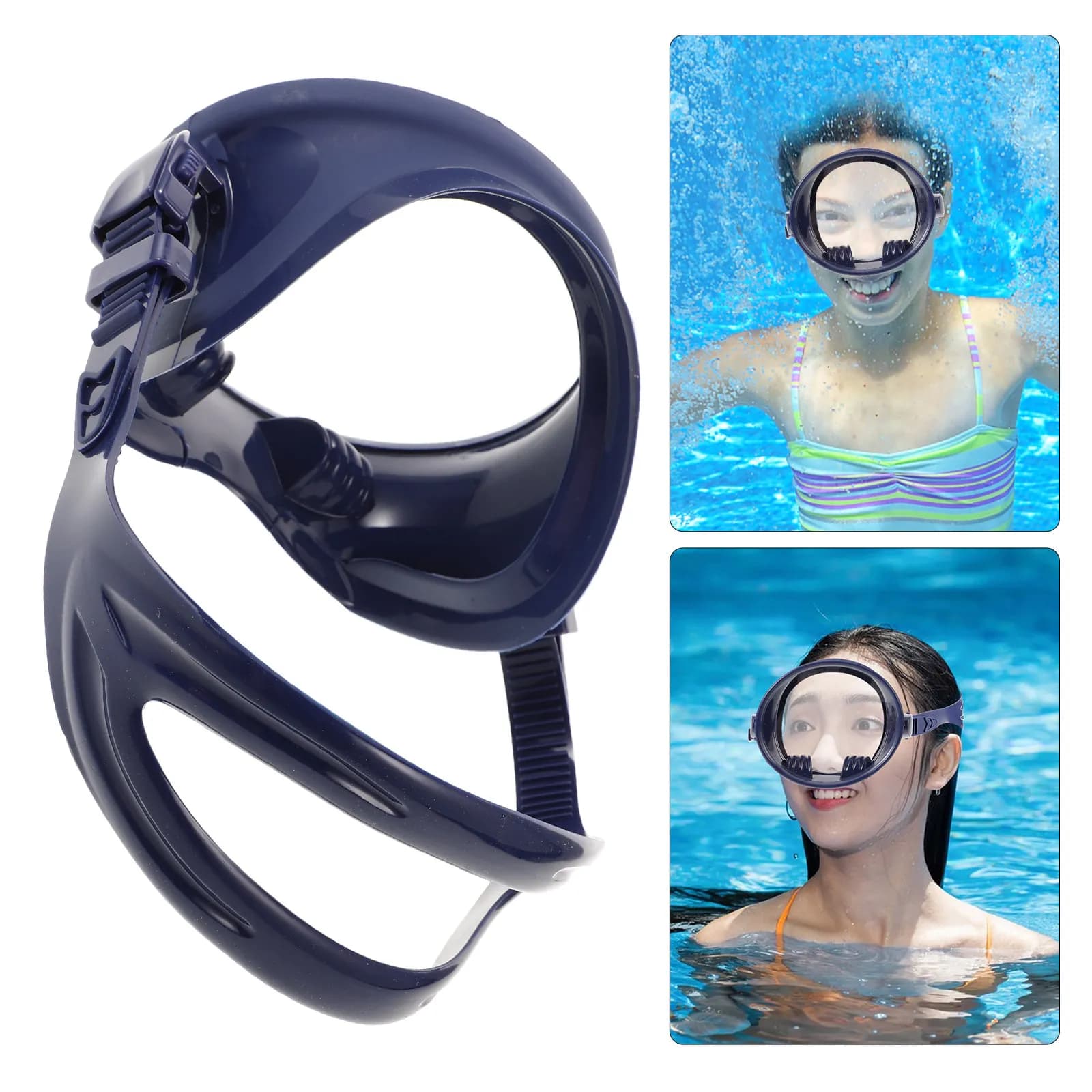 Wide Frame Swimming Goggles for Adults Unisex Comfortable Lightweight No-Leak Eye Protector Clear Underwater Vision Adjustable