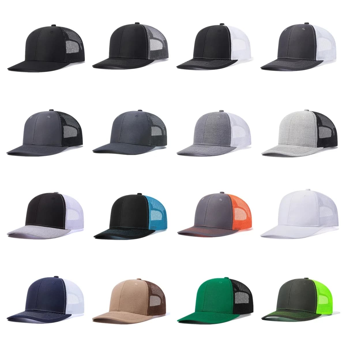 Berretto unisex di vendita calda Cappello da camionista stile tesa curva leggera Cappello estivo traspirante per uomo e donna