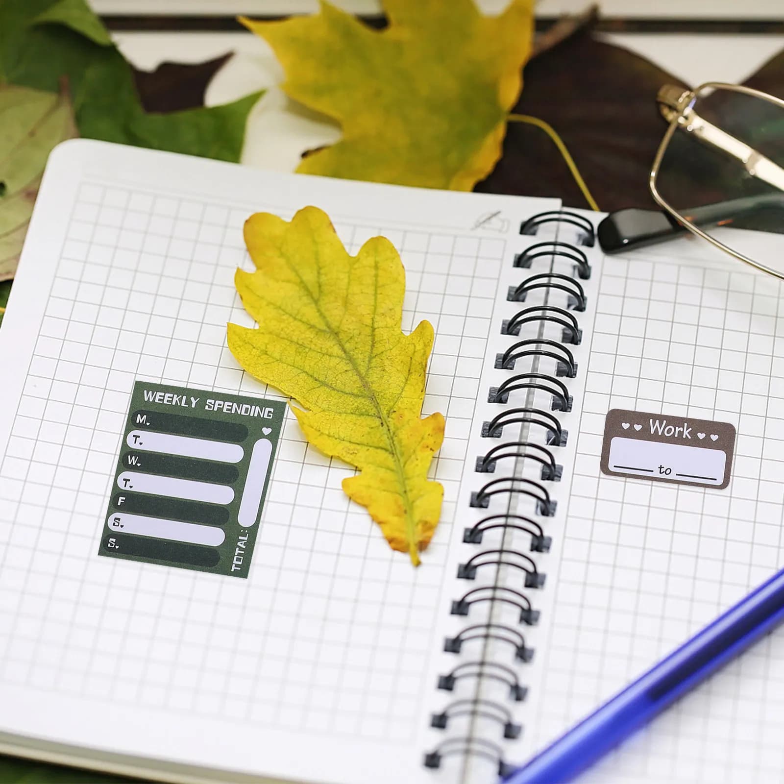 Adesivi Colorati in Carta Patinata per Giorni della Settimana, Adesivi per Planner, per Diari, Calendari, Quaderni e Lavagne
