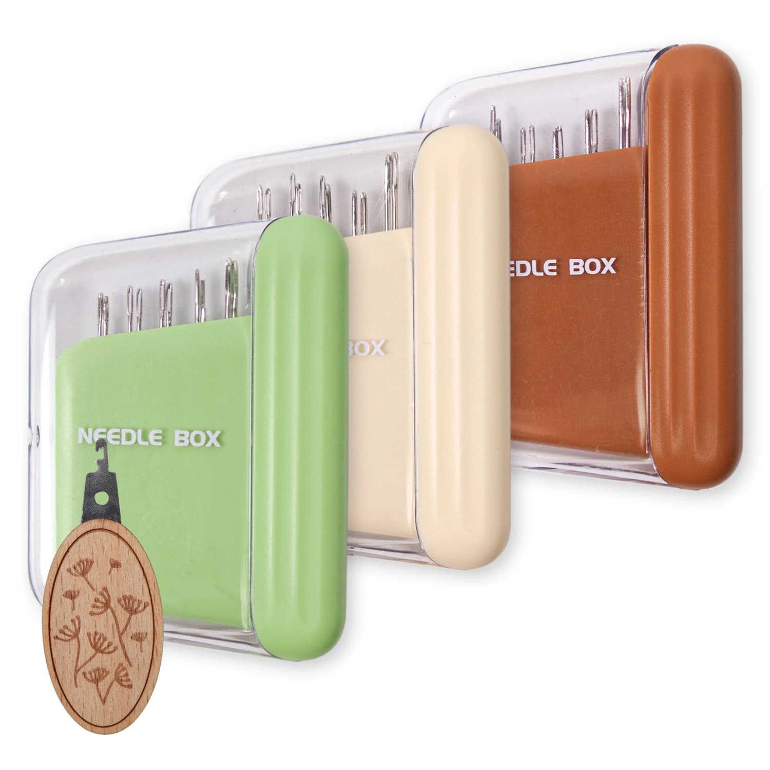 Porta aghi da cucito magnetico Scatola portaoggetti per aghi da ricamo Custodia portatile multi-dimensione per carte per aghi Accessori per strumenti da cucito