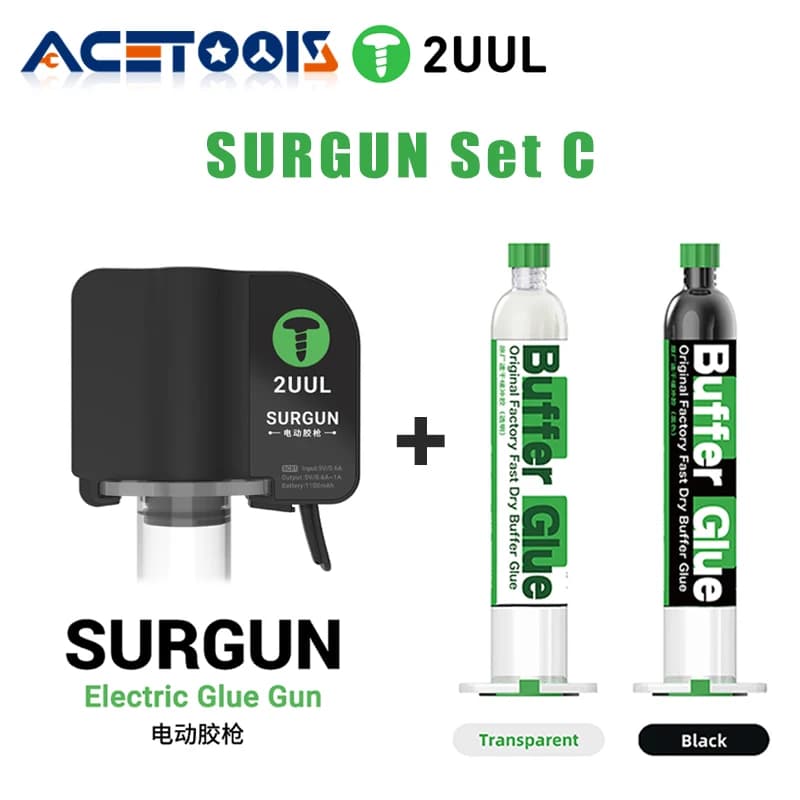 2UUL SC81 Pistola per colla elettrica Dispenser di colla portatile Tipo C Ricarica per colla stick da 17,5 mm per la riparazione della scheda madre del telefono cellulare