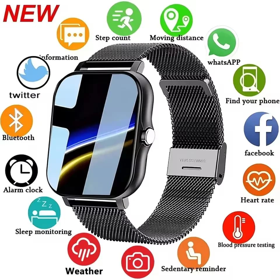 2025 New Smart Watch for Men Women Full Touch Screen Sport Fitness Watch Bluetooth Smartwatch Digital