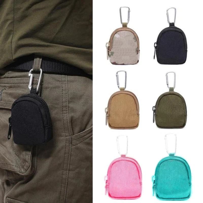Tactical EDC Pouch Key Wallet Holder Men Coin Purses Pouch Bag Keychain Zipper Pocket Outdoor Key Bag