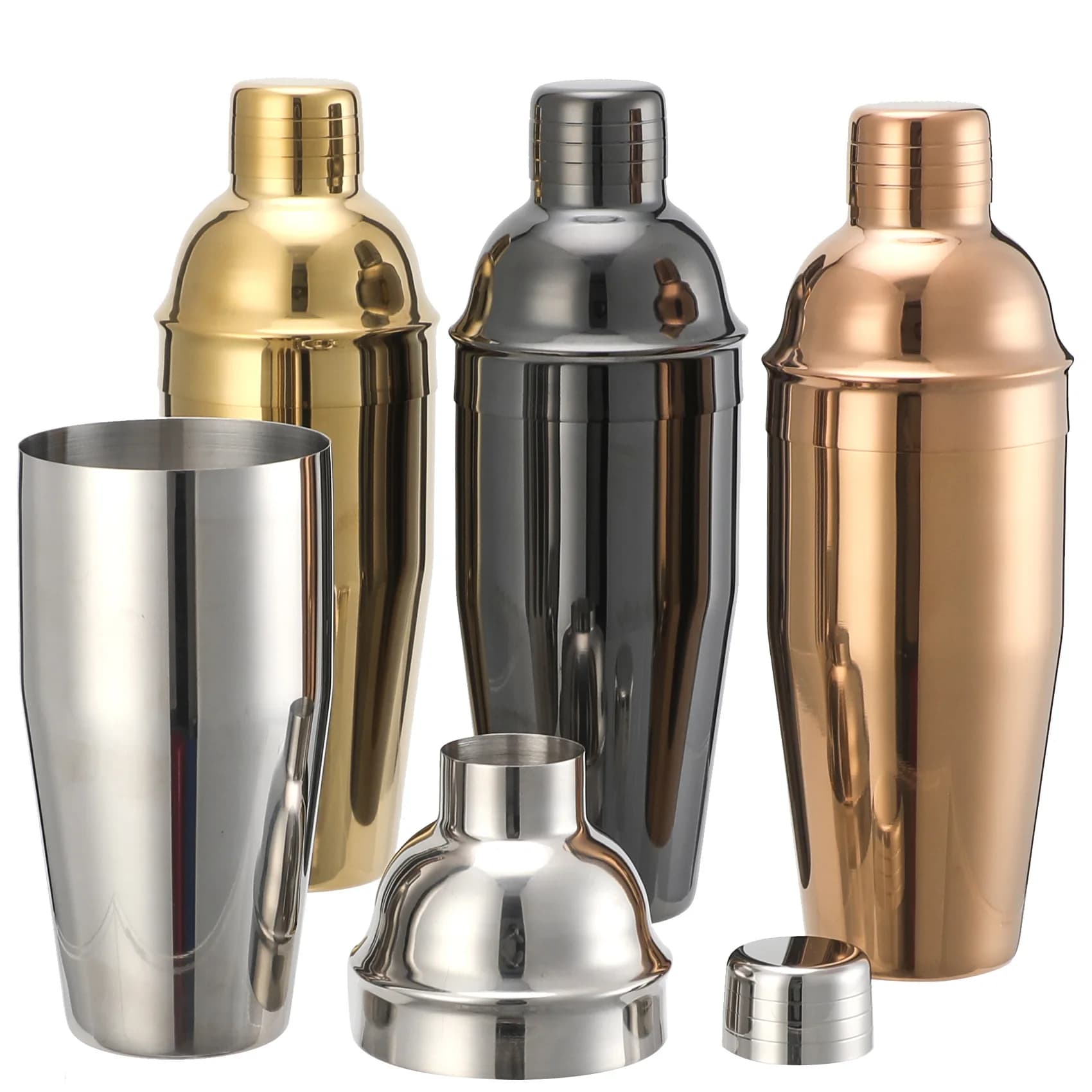 Shaker per martini da 750 ml, colino da incasso per mixer per martini in acciaio inossidabile per uso alimentare, shaker per bevande