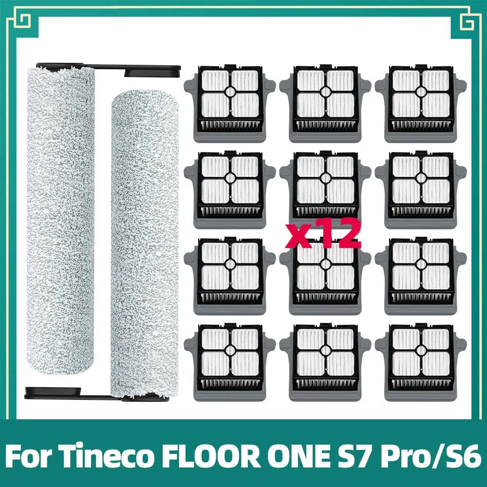 Fit For Tineco Floor One S7 Pro / Floor One S6 Wet Dry Cleaner Replacement Kits Roller Brush Filter Accessories Parts