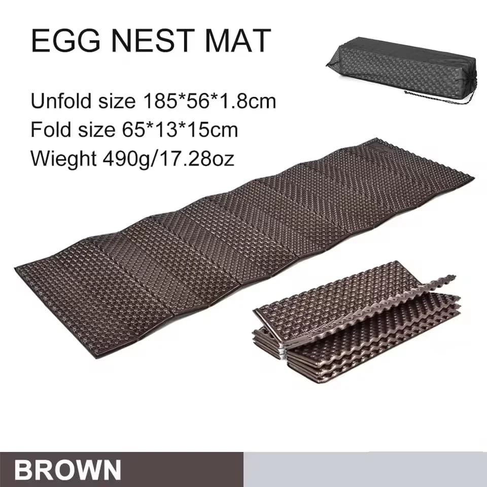 1PC Ultralight Folding Egg Nest Camping Pad Portable Foam Sleeping Mat with Storage Bag for Outdoor Hiking Backpacking Camping