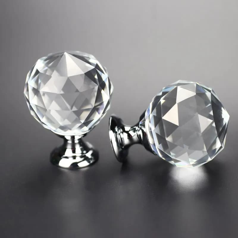 Maniglie a sfera in cristallo per mobili, armadietti, maniglie per cassetti da cucina, pomelli, maniglie per cassetti da scrivania, maniglie per armadi