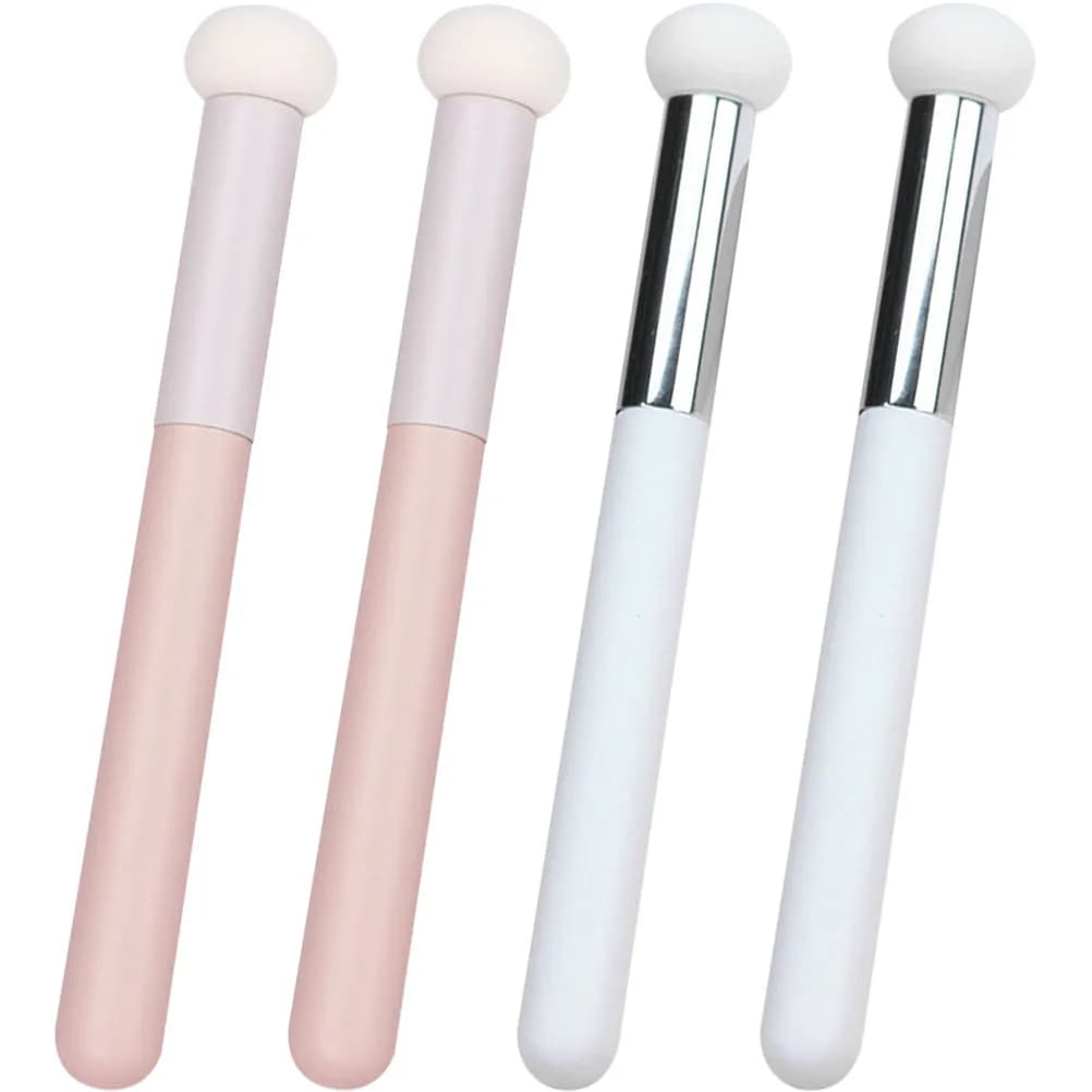 4Pcs Mushroom Powder Puff Concealer Brush Comfortable Handle Makeup Tool Makeup Supplies for Foundation Application