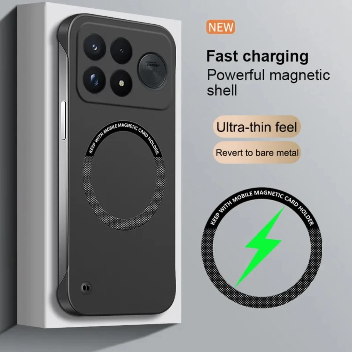 Ultra-thin Frameless Case for Poco F9 Ultra F9 Pro X8 Pro Max POCO X8 X7 Pro for Magsafe Magnetic Wireless Charging Phone Cover