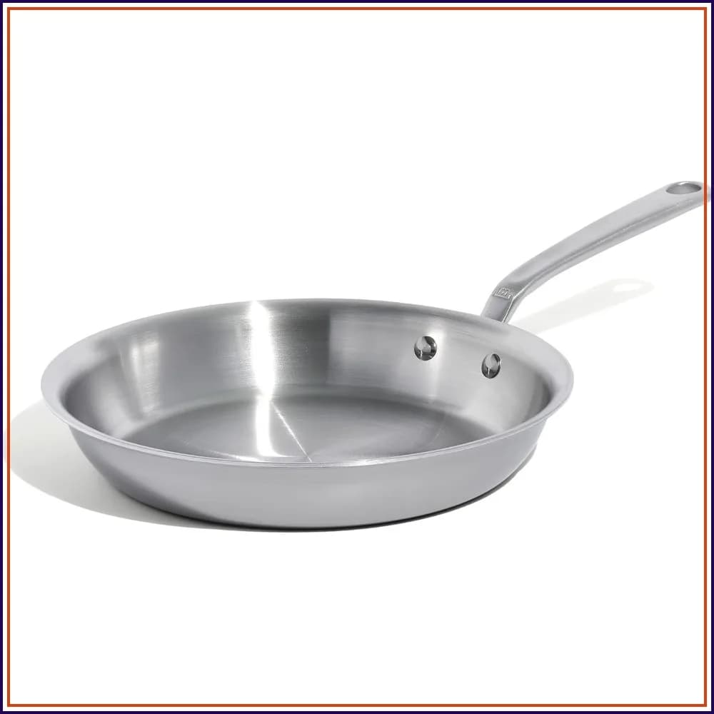 10-Inch Stainless Steel Frying Pan - 5 Ply Stainless Clad - Professional Cookware - Induction Compatible - Crafted in USA