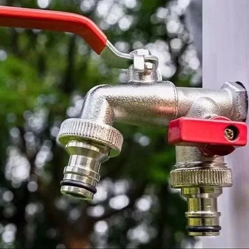 Garden tap in Brass 1/2" for Exterior and Interior, with Lever Easy to Open/Close, Valvola a Sfera per Irrigazione