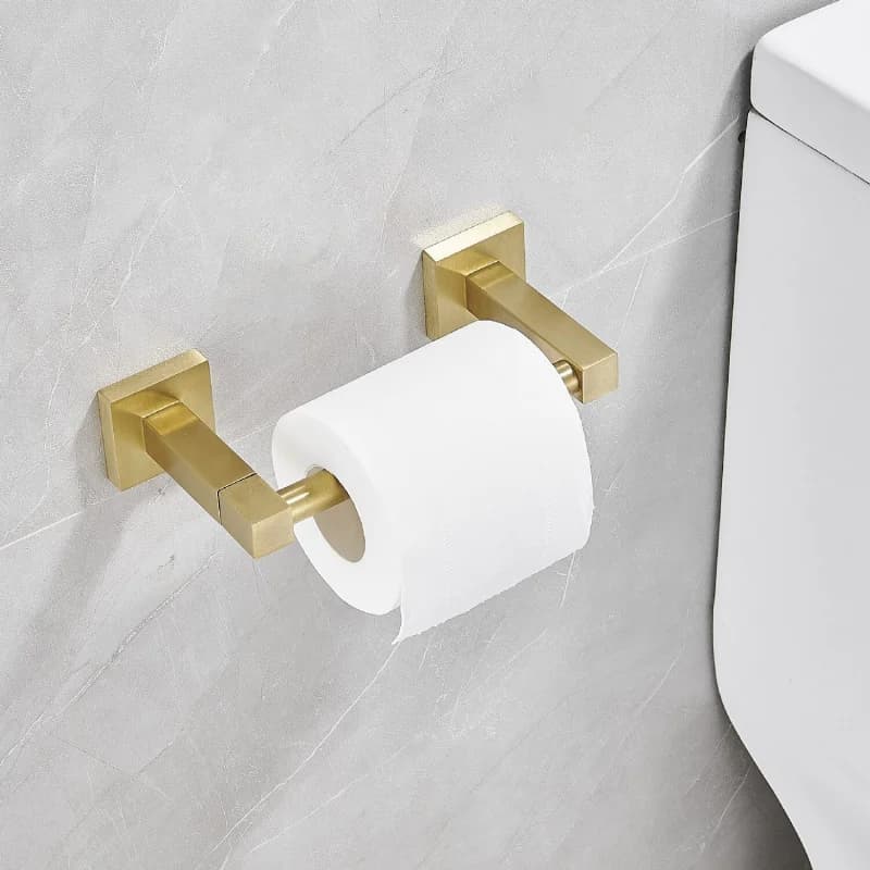 Portarotolo da Parete in Acciaio Inossidabile Spazzolato Argento, Supporto per Rotoli di Carta Igienica per Cucina, Bagno, Toilette