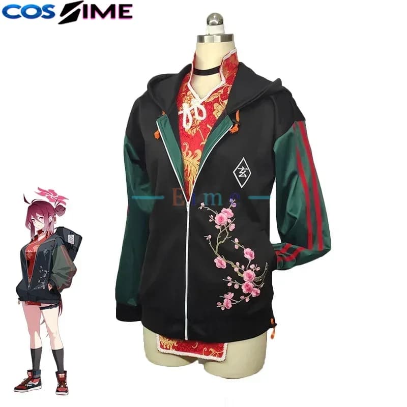 Costume Cosplay di Kayama Reijo da Blue Archive, Abito Cheongsam, Cappotto, Completo per Feste, Uniforme di Halloween, Abbigliamento Anime su Misura