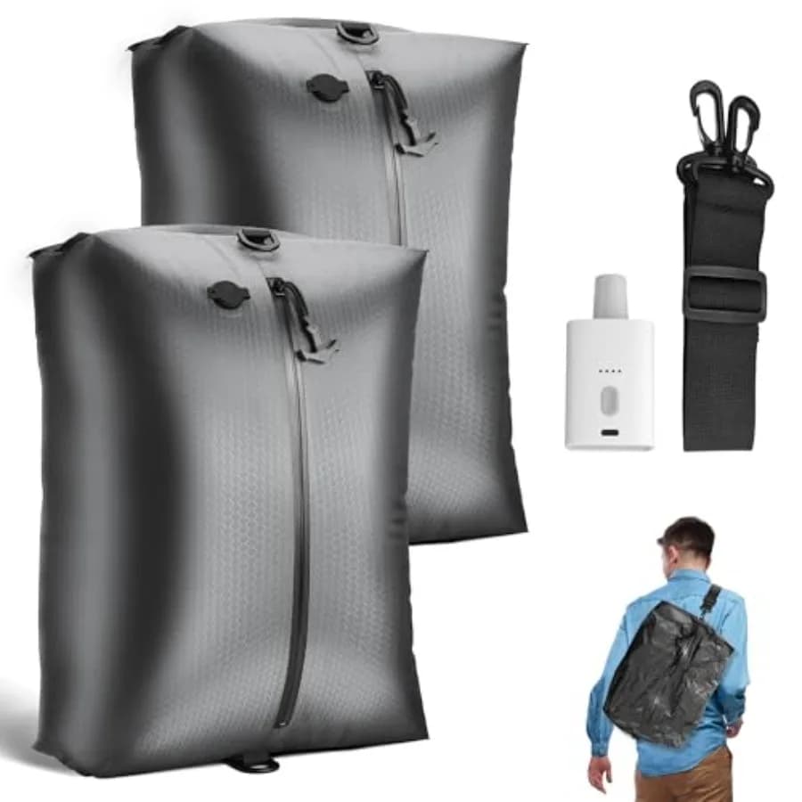 Sacchetti Sottovuoto da Viaggio con Pompa Wireless, Sacchetti a Compressione Riutilizzabili per Valigie, Salvaspazio per Bagagli, Ermetici e Impermeabili