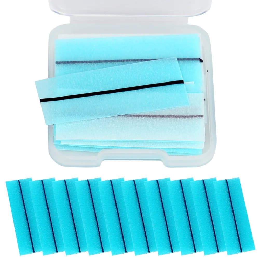 2 Scatole di Strisce Adesive per Ciglia Finte, Strisce di Ricambio Autoadesive, Delicate sulla Pelle, Morbide, Flessibili, con Banda Trasparente per Pelli Sensibili