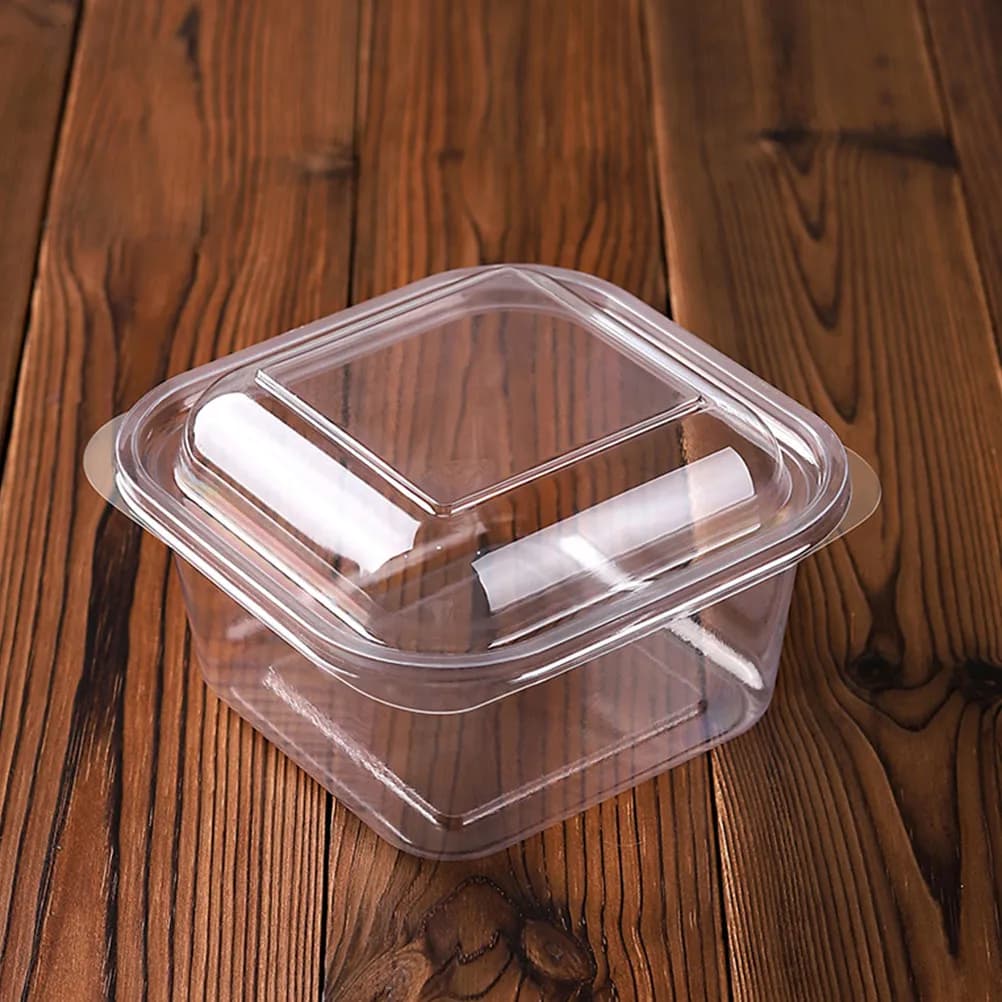 50 Pezzi Scatole per Torte in Plastica Trasparente, Contenitori per Pasticceria con Chiusura, Porta Cupcake per Conservazione Alimenti e Esposizione Dessert