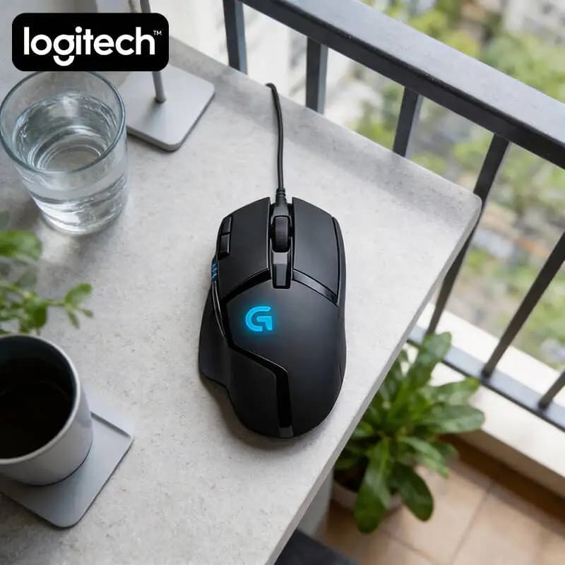 Logitech G402 Gaming Mouse 500+ IPS Tracking 1ms Response 20M Clicks Anti-Slip Grips for Laptop Gaming on the Go