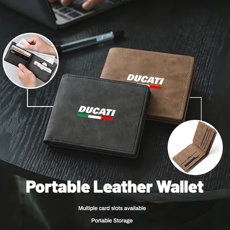 Soft Leather Car Driver's license Cover Holder ID Credit Card Wallet For DUCATI Hypermotard 950 939 821 796 SP 1100 Motorcycle