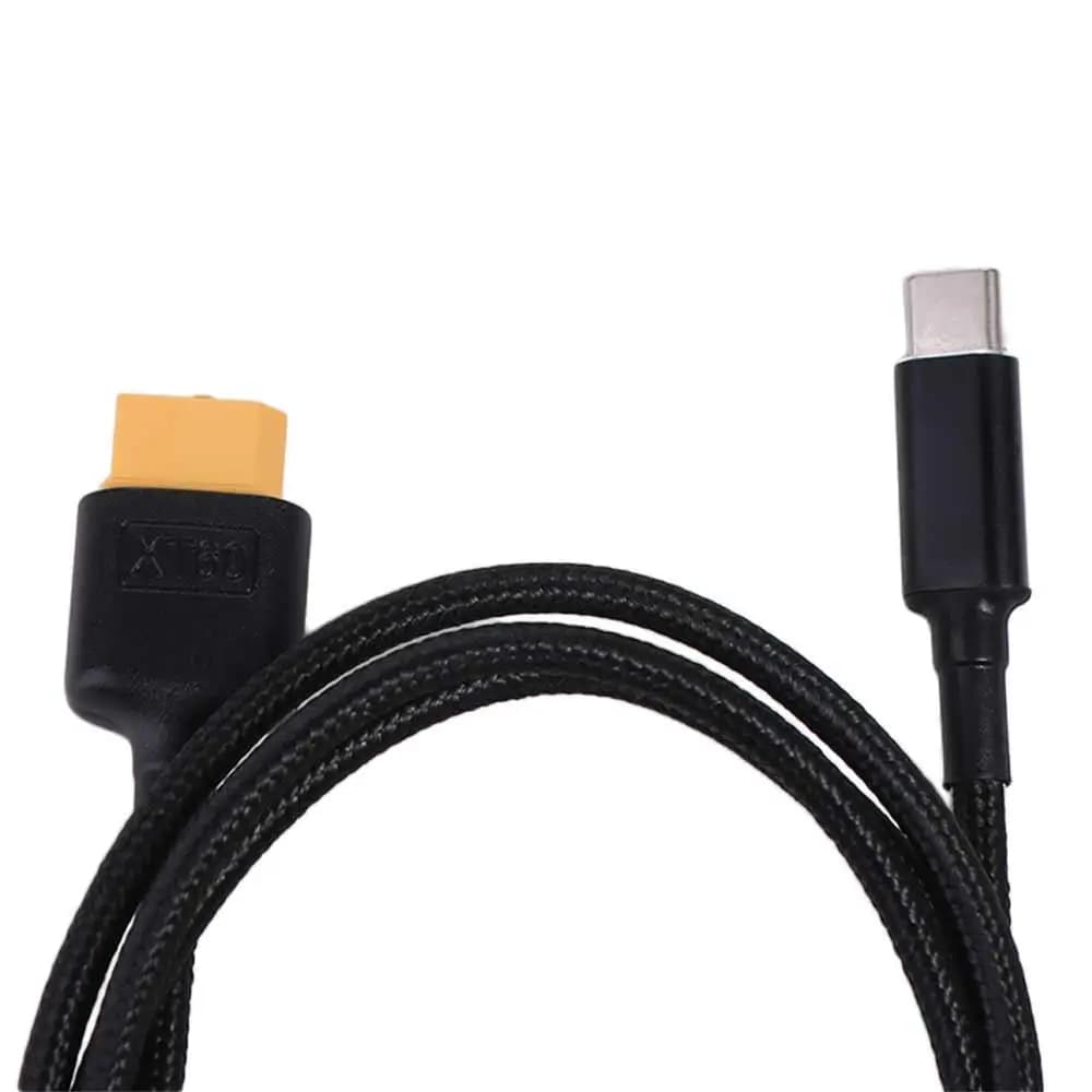 Quick charging cable from XT60 to type C 20 V 5 A PD2.0/QC2.0 Adapter cable from XT60 to type C SC100 100 W protocol