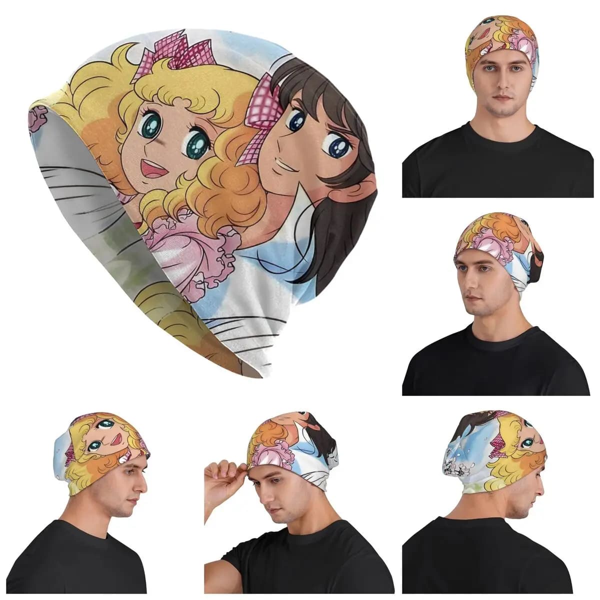 Anime Manga Candy Candy Unisex Adult Beanies Caps Knitted Bonnet Hat Warm Hip Hop Autumn Winter Outdoor Skullies Hats