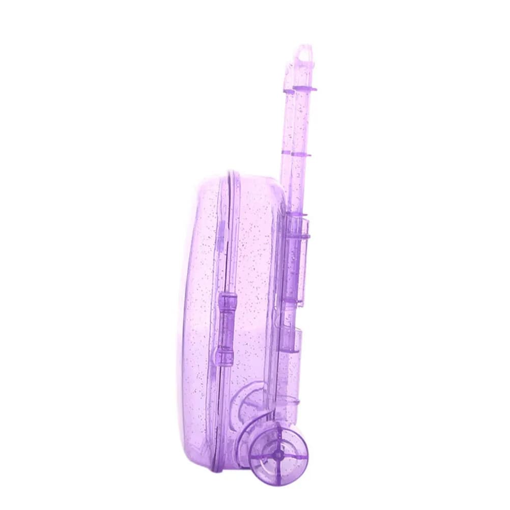 2 Pezzi Mini Valigie in Plastica per Bambini, Accessori Decorativi Eleganti per Gioco e Organizzazione