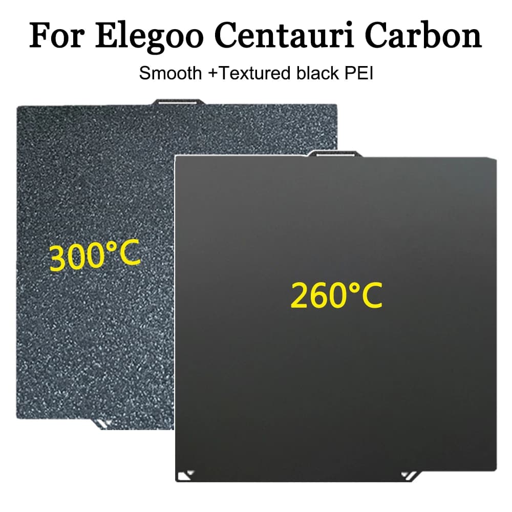 PEI Sheet For Elegoo Centauri Construction Plate in Carbon 260x271mm PEO PET PEY Double Face Printing Thermal Bed Flexible for Centauri Carbon