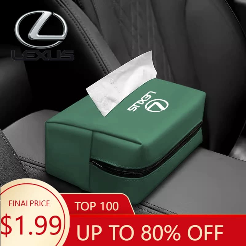 Organizzatore porta fazzoletti per auto Lexus LS LC RZ IS350 ES300 GS350 CT200h GX460 LX570 RX500h - Custodia porta fazzoletti di carta per interni auto