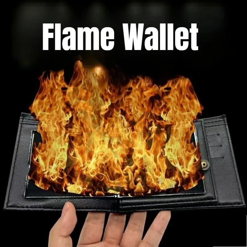 Portafoglio creativo per il fuoco, accendino per trucchi, oggetto magico da strada per primo piano, accenditore magico per trucchi, regalo di magia per le persone