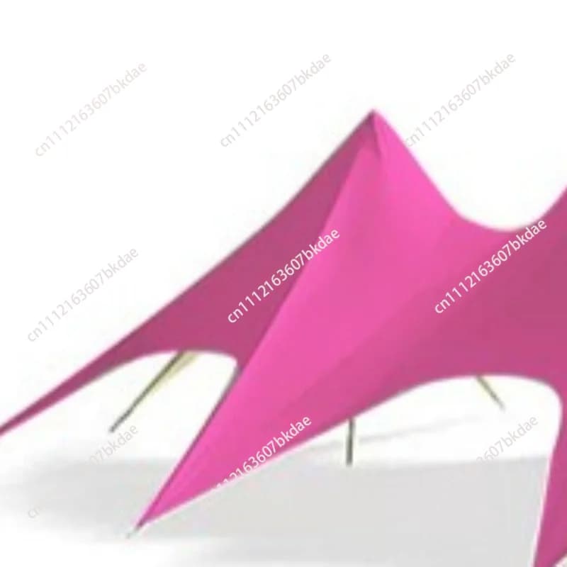 Three-Peak Outdoor Camping Tent, Lotus Shape Sunshade Canopy Shelter, Single/Double Peak Octopus Dome Tent