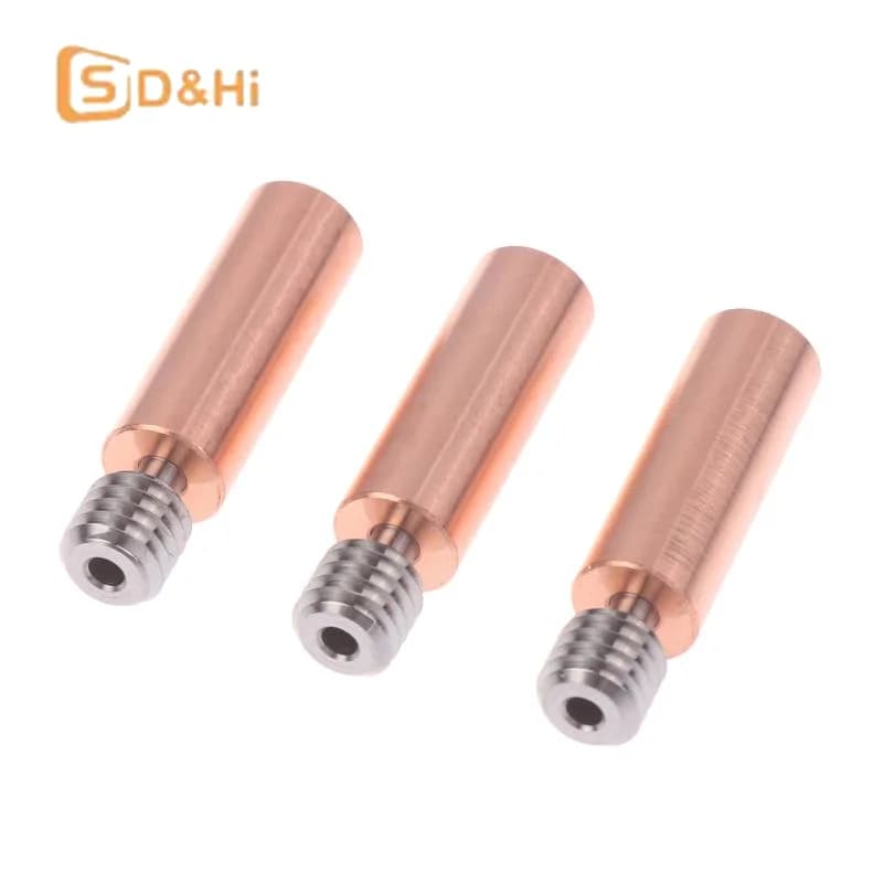 1/3 Pieces Thermal Rotation Gorge in Titanium Alloy 1.75mm, Bimetallic Pipe with Copper Coating for Hotend Ender 3 CR-10, 3D Printer Parts