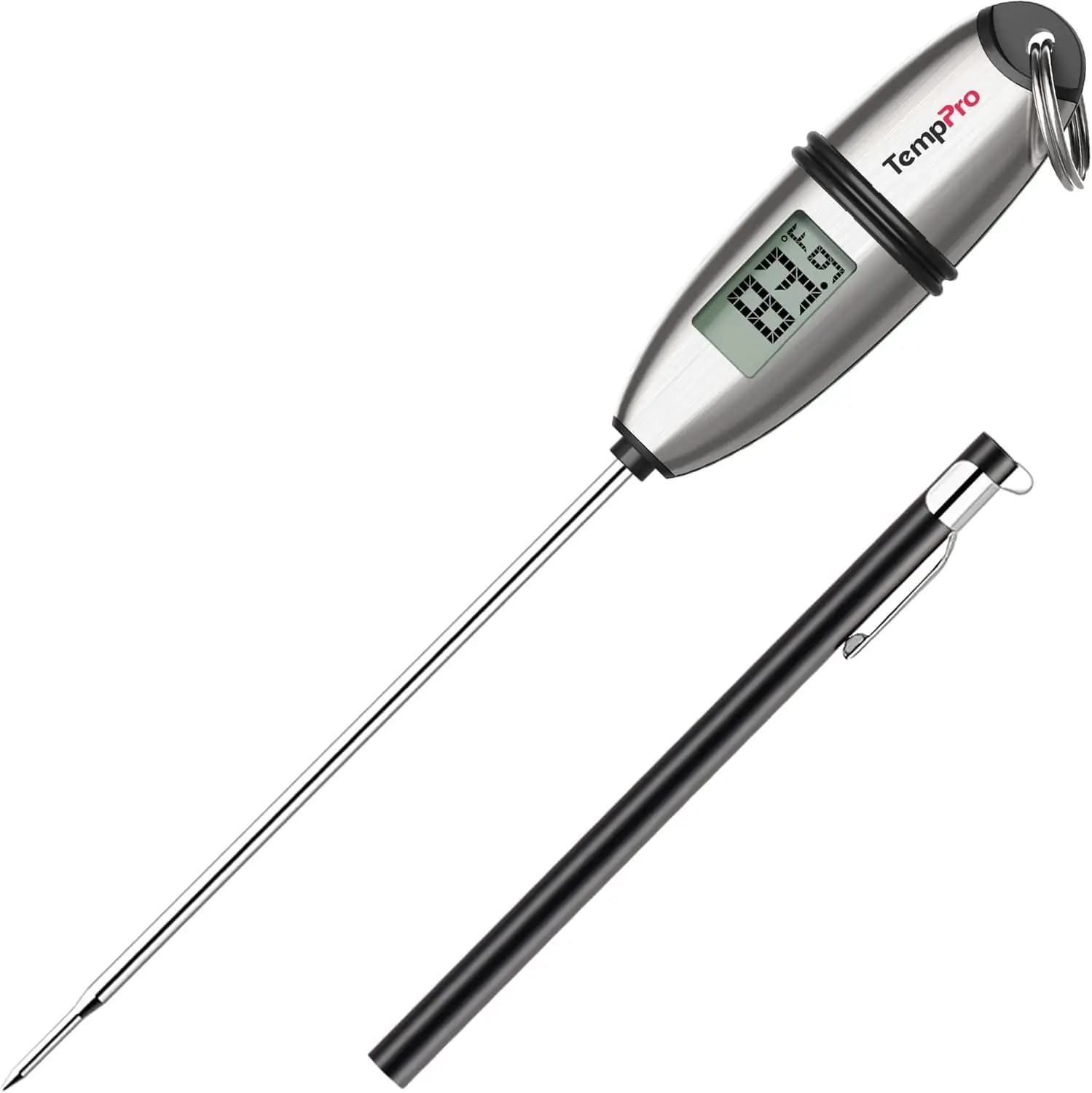 Digital Thermometer for Foods with Long Probe for Kitchen, Baking Oven, Barbecue, Meat and Liquids