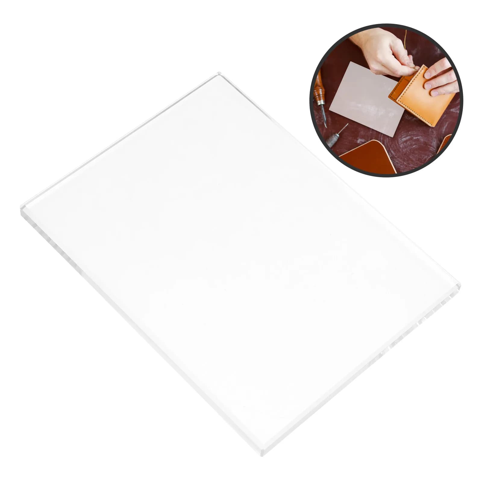 Premium Tempered Glass Plate Super Resistant for Grinding, Polishing, Transparent Panel for Crafts, Support Plate, Collating, Cutting