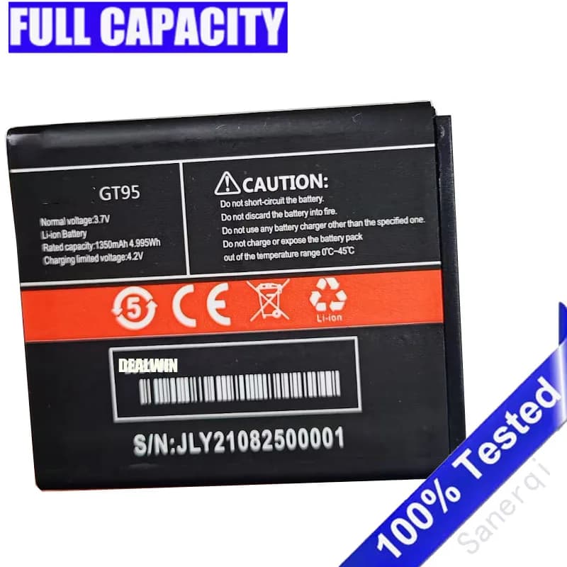GT95 1350mah 4.995wh 3.7v battery for Cubot GT95 gt95 Smartphone batteries Bateria