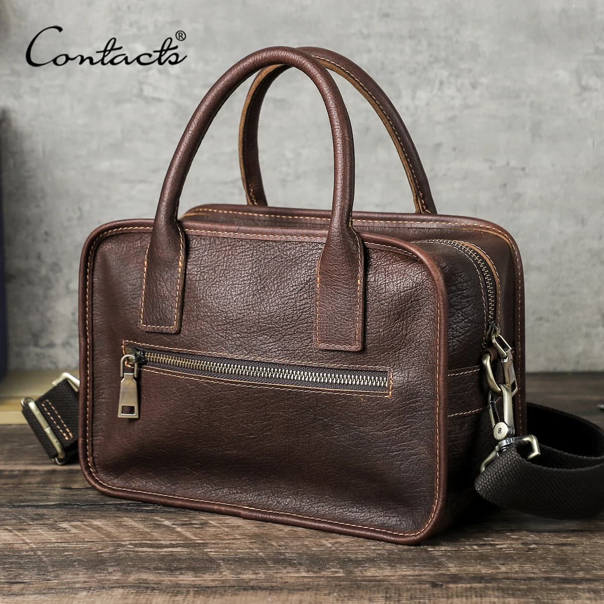 CONTACT'S Borse tote da uomo in vera pelle Borse a tracolla a tracolla Borsa a tracolla Borse di design di lusso Borsa da uomo per 8.3 iPad Mini